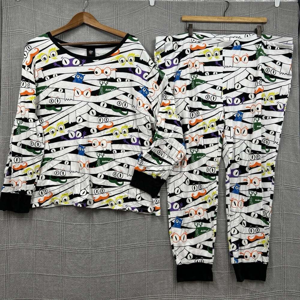 Hyde & EEK Glow in the Dark Mummy 2pc Pajamas Set Women Plus Size 3X Halloween